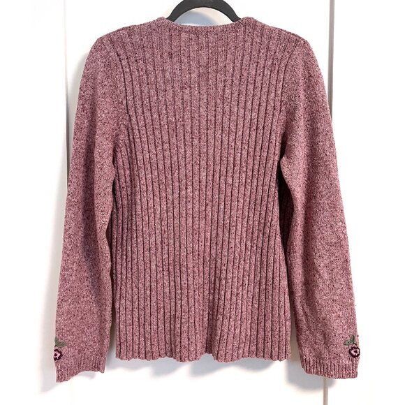 Northern Reflections Floral Embroidered Cotton Blend Pink Cardigan - Picture 3 of 5